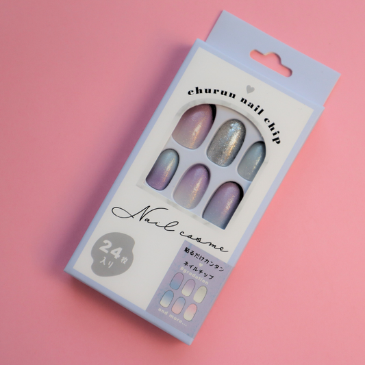 Press-On Nails Glitter Gradient 24pcs (KAMIO)