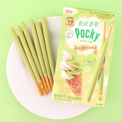 Pocky Cloud Biscuit Sticks Matcha Vanilla Ice Cream 48g