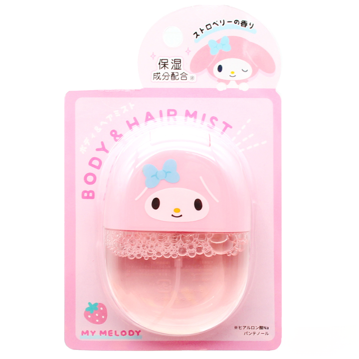 Sanrio Strawberry Scent Hair & Body Moisturising Mist Spray My Melody 30ml (CRUX)