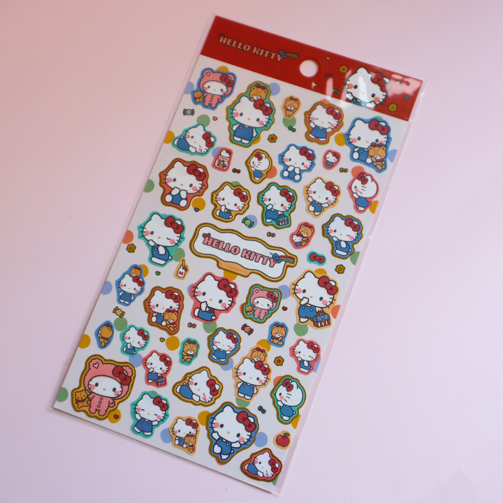 Sanrio Gold Accent Sticker Sheet Hello Kitty Lovely Days (Sanrio)