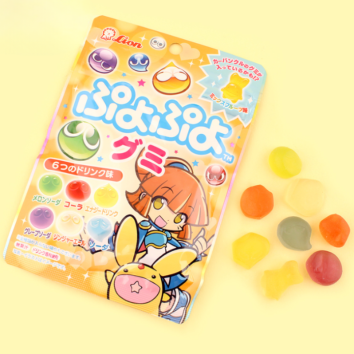 Puyo Puyo Puzzle Game Drinks Flavour Gummies 30g (LION)