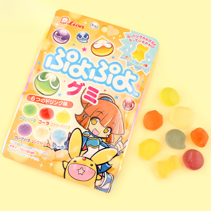 Puyo Puyo Puzzle Game Drinks Flavour Gummies 30g (LION)