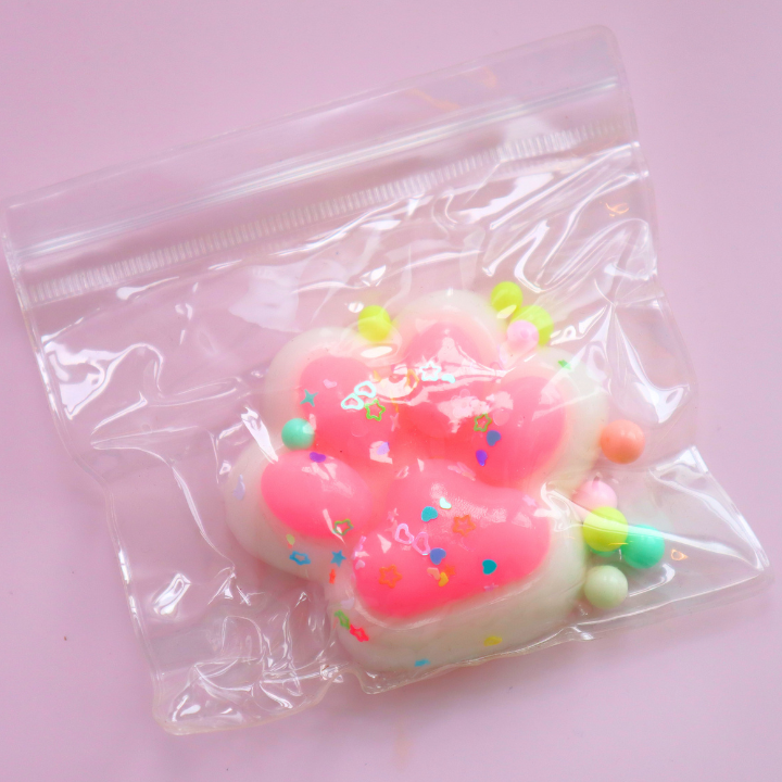 Taba Squishy Cat Paws Hvit & Rosa