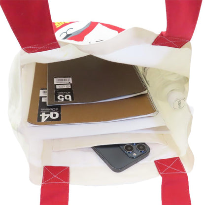 Japanese Tote Bag Ivory Shiba Daruma (FRIENDSHILL)