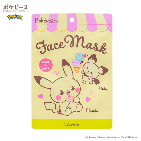 Scented Pokemon Pokepeace Face Mask Pikachu&Pichu Yuzu 20ml (LOVISIA)