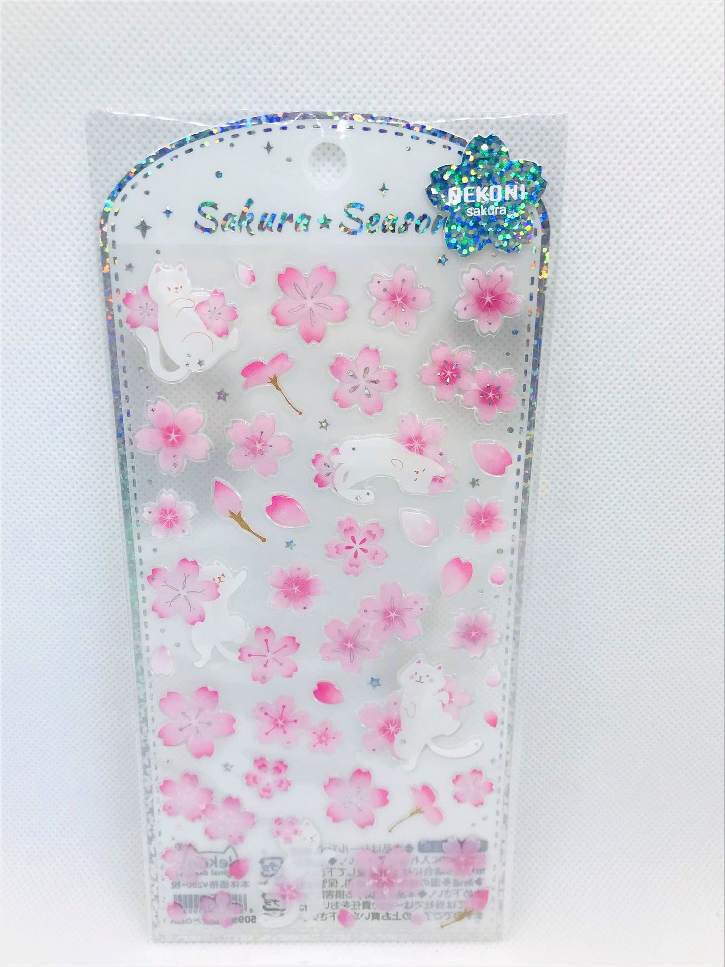 Sticker Sheet Stickers Glitter Sakura Animals (NEKONI)