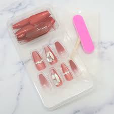 Press-On Nails Magnet Cherry Red 24pcs (Q-Lia)