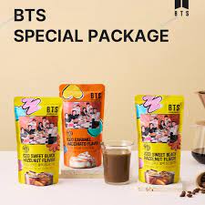 BTS Korean Pouch Drink Iced Sweet Black Hazelnut Coffee 230ml (HY)