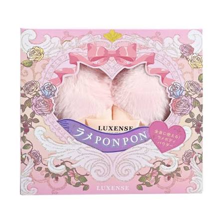Luxense Glitter Body Powder Puf Heart 10g (Cosme Station)