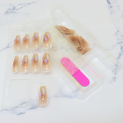 Press-On Nails Aurora Stone 24pcs (KAMIO)
