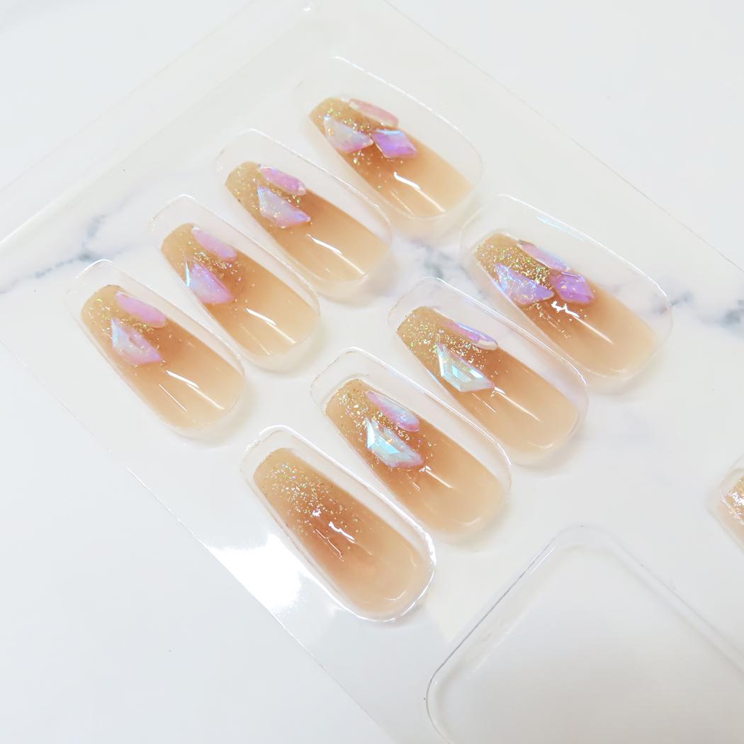 Press-On Nails Aurora Stone 24pcs (KAMIO)