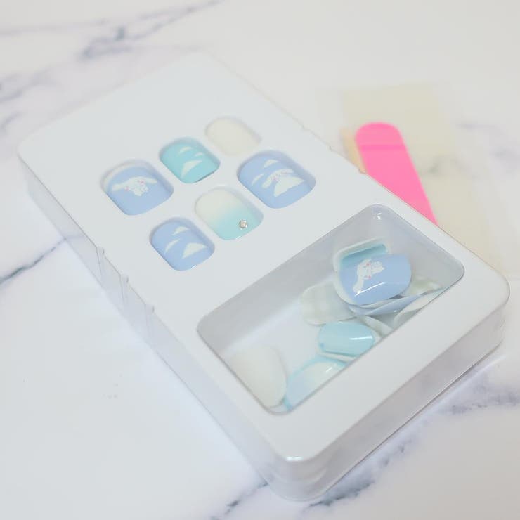 Sanrio Press-On Nails Cinnamoroll 24pcs (KAMIO)