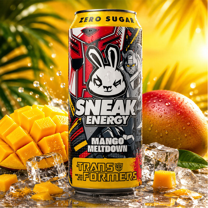 Sneak x Transformers Mango Meltdown Energy Drink 500 ml