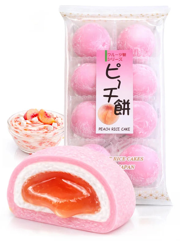 Traditional Japanese Sweets Daifuku Mochi Peach 200g (KUBOTA)