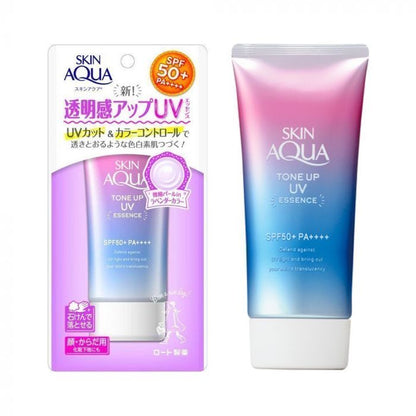 Tone Up UV Essence Tinted Sunscreen Lavender SPF50+ PA++++ 80g (SKIN AQUA)
