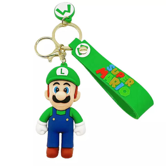 Super Mario PVC Figure & Charm Keychain Luigi