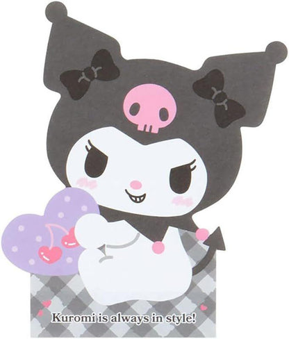 Sanrio Die-Cut Character Shaped Memo Kuromi (SANRIO)