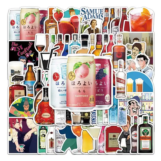Sticker Flakes Alcohol Drinks