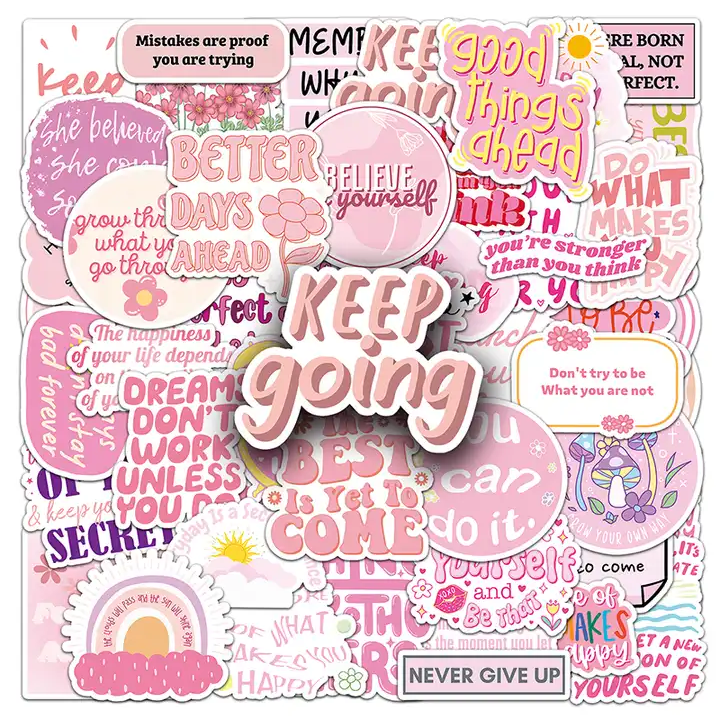 Sticker Flake Motivational Positive Phrases