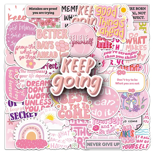 Sticker Flake Motivational Positive Phrases