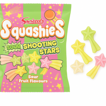 Squashies Sour Shooting Stars Gum 100g (SWIZZELS)