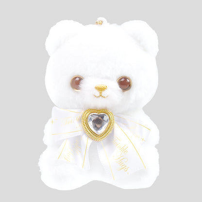 Plushy Keychain Twinkle White Hugs White Bear (YELL)