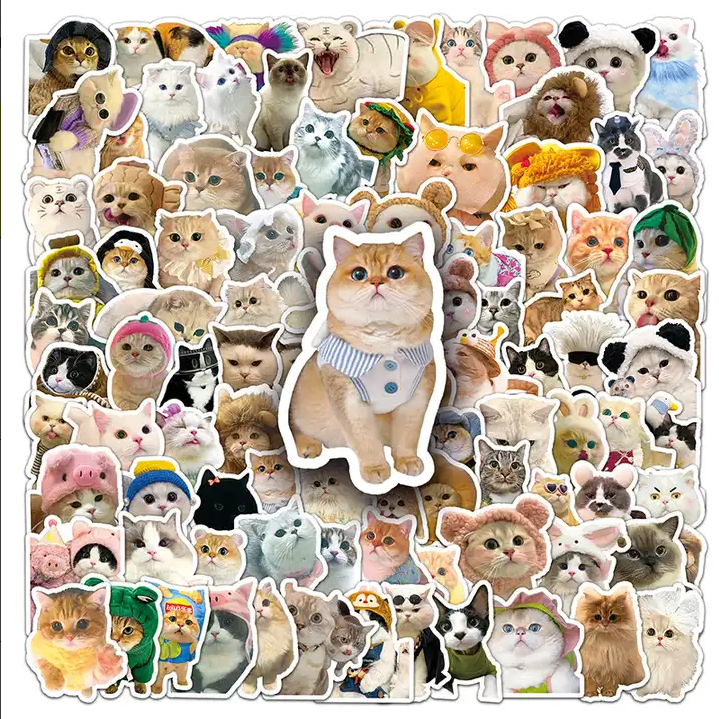 Sticker Flakes Super Cute Cat