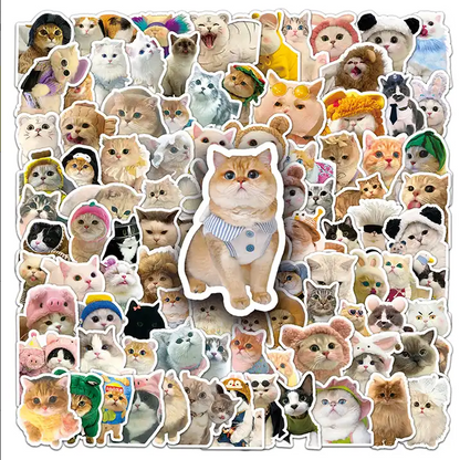 Sticker Flakes Super Cute Cat