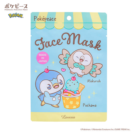 Scented Pokemon Pokepeace Face Mask Pochama & Mokuroh Yuzu 20ml (LOVISIA)